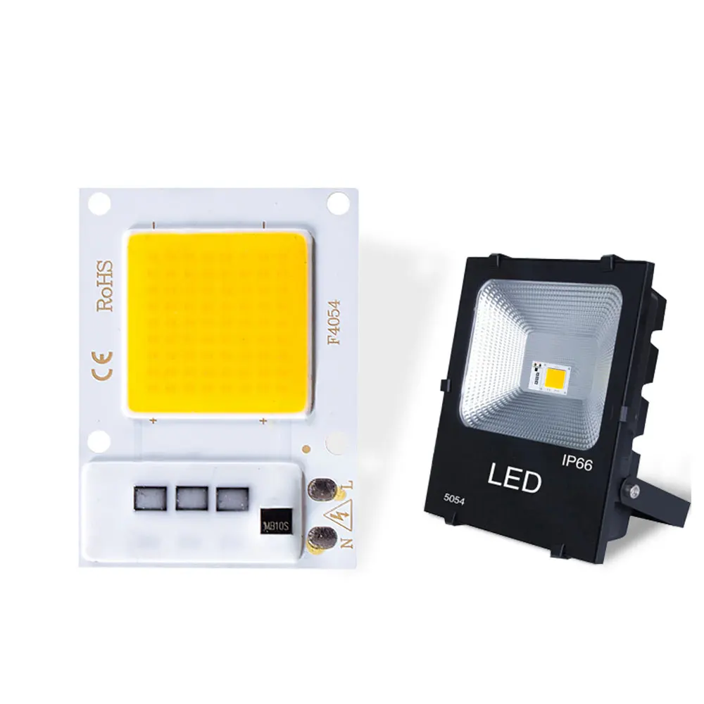 F4054 LED Chip10W 20W 30W AC 220V Smart COB lamp Bead No Need Driver for Flood Light Spotlight Outdoor Chip Lamp DIY Lighting