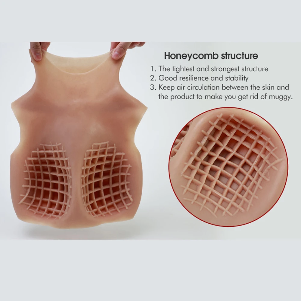 KnowU E Cup F Cup G Cup Ngực Silicone Tạo Thành Một Nửa Cơ Thể Chắc Chắn Phù Hợp Với Cho Chuyển Giới Kéo Nữ Hoàng Crossdresser Không núm Vú