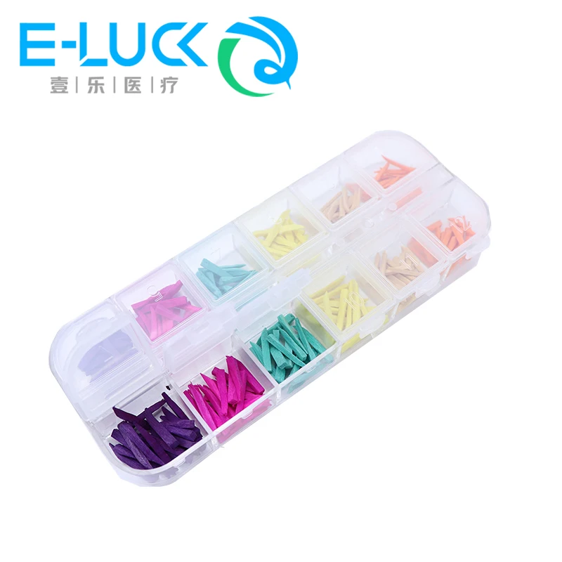 240pcs/box Dental Wooden Wedeges Dental materials Colorful Disposable Fixing Wedges Interdental Composite