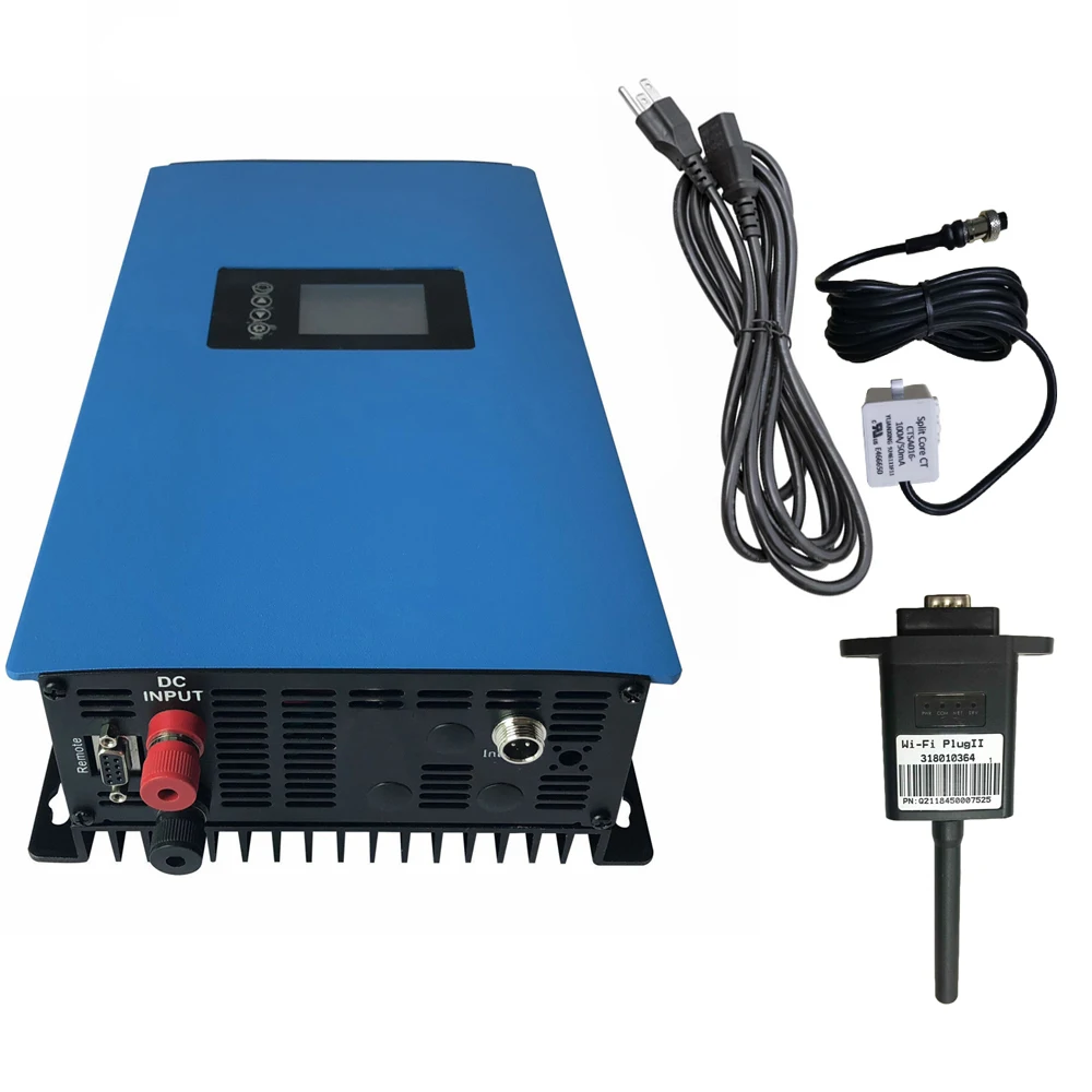 Solar Grid Tie Inverter, DC 22V-65V or 45V-90V to AC110V/ 220V, MPPT Pure Sine Wave with limiter/WiFi optional, 1000W