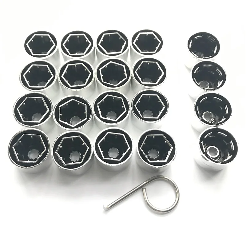 

2018 New Style Chrome Wheel Lug Nut Cover Bolt Caps For VW Jetta Golf 5 Passat B6 EOS Tiguan Caddy Polo 1K0 601 173 A