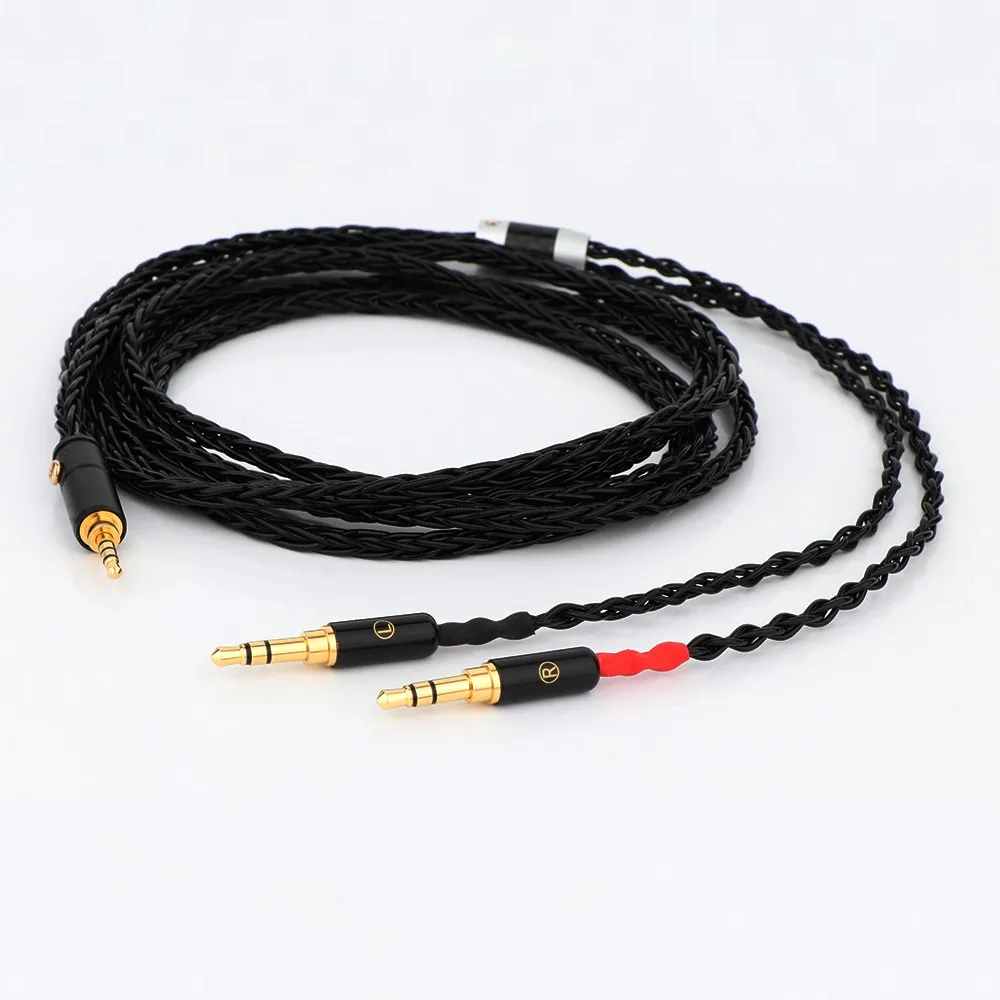 8 Cores 2.5mm Balanced Upgrade Cable for Meze 99 Classics T1P T5P t1 d8000 MDR-Z7 D600 D7100 Headphone Hand