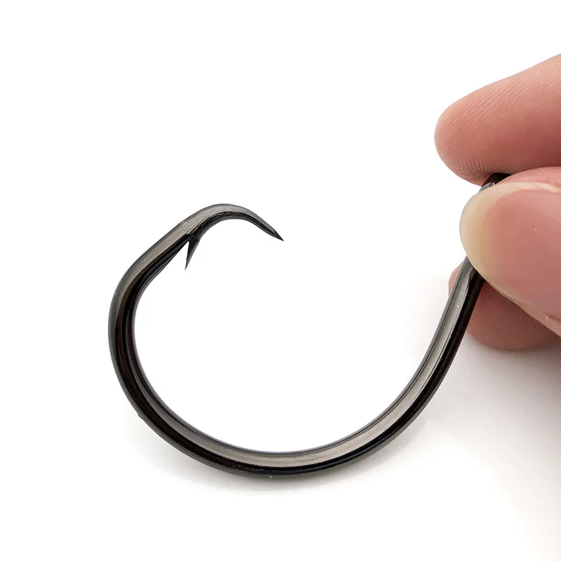 Original Mustad 39950NP-BN Fishing Hook Super Power Deep Ocean Sharpen Barbed Hook Big Size High Carbon Steel Circle Hook