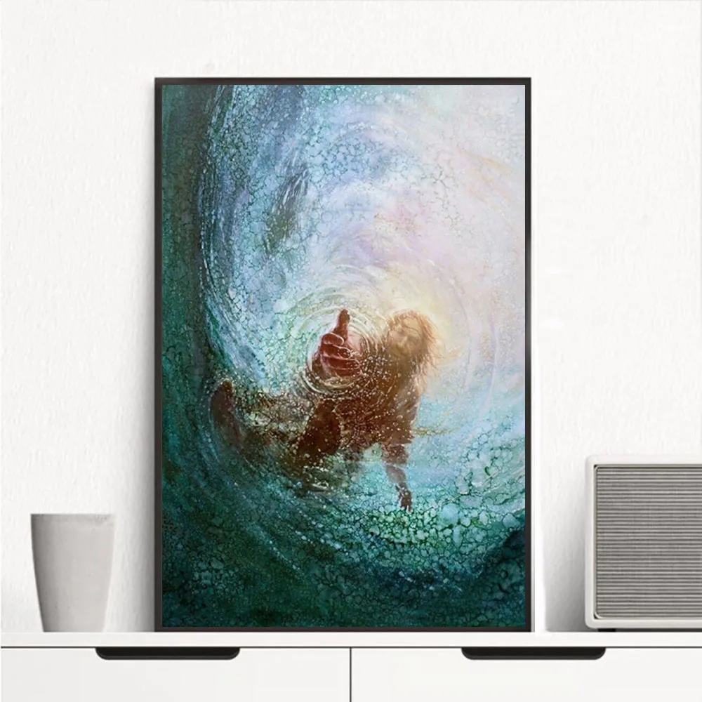 

Jesus Christ The Hand Of God Canvas Poster And Prints Decorative Wall Art Pictures Painting For Living Room Home Decoration