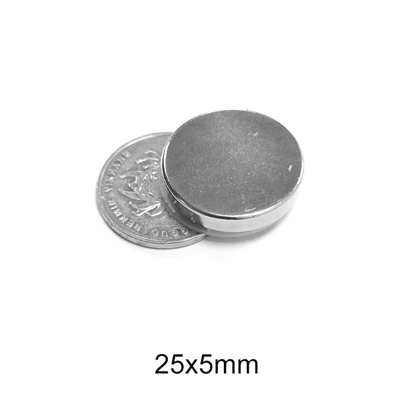 2/5/10/20/30PCS 25x5 mm Permanent Magnetic 25mmx5mm Bulk Steel Round Magnets 25x5mm Neodymium Disc Magnet 25*5 mm circular 25