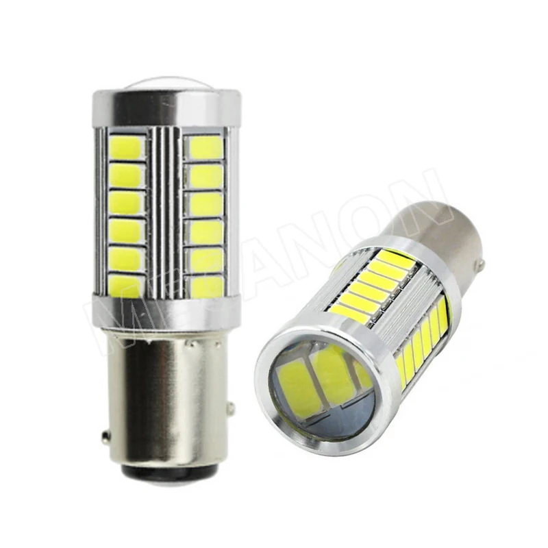 SALE S25 1156 BA15S 1157 BAY15D Car LED DRL Turn Signal Light Auto Reverse Backup Brake Lamp 33SMD 5630 DC12V