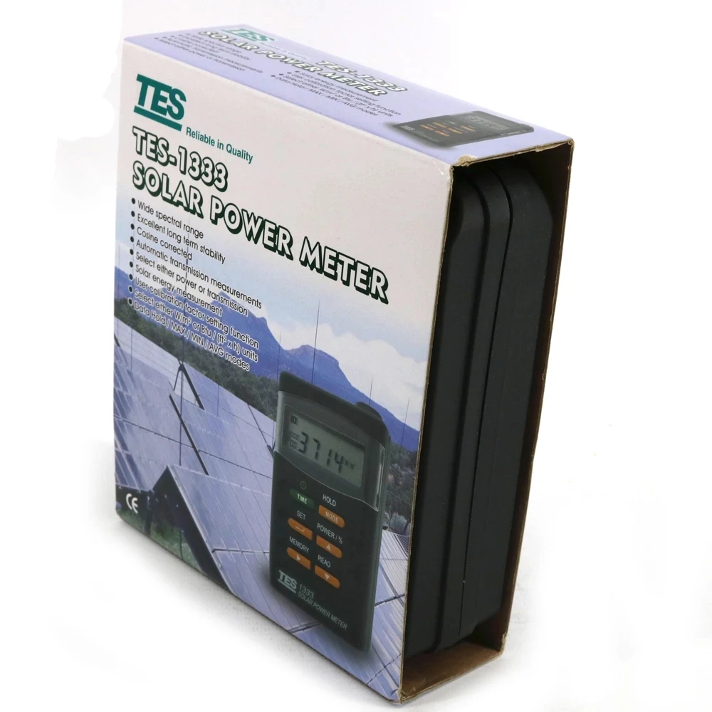 TES-1333 Solar Power Meter with User Calibration Factor Setting Function