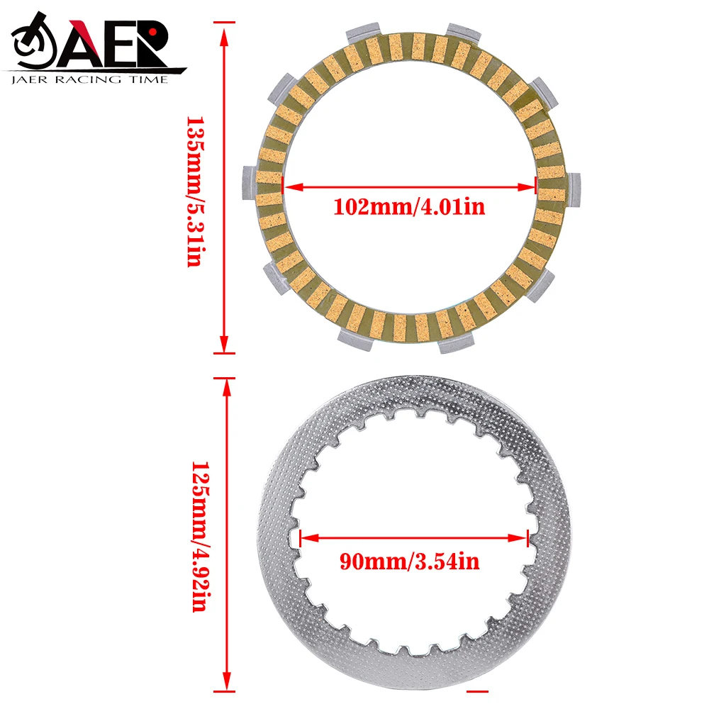 Clutch Friction Disc Plates for Honda Steed 400 NV400 CJ CK CS CV NT400 Bros 400 NC25 VT500 ED EF VRX400T NC33 NV400 Shadow