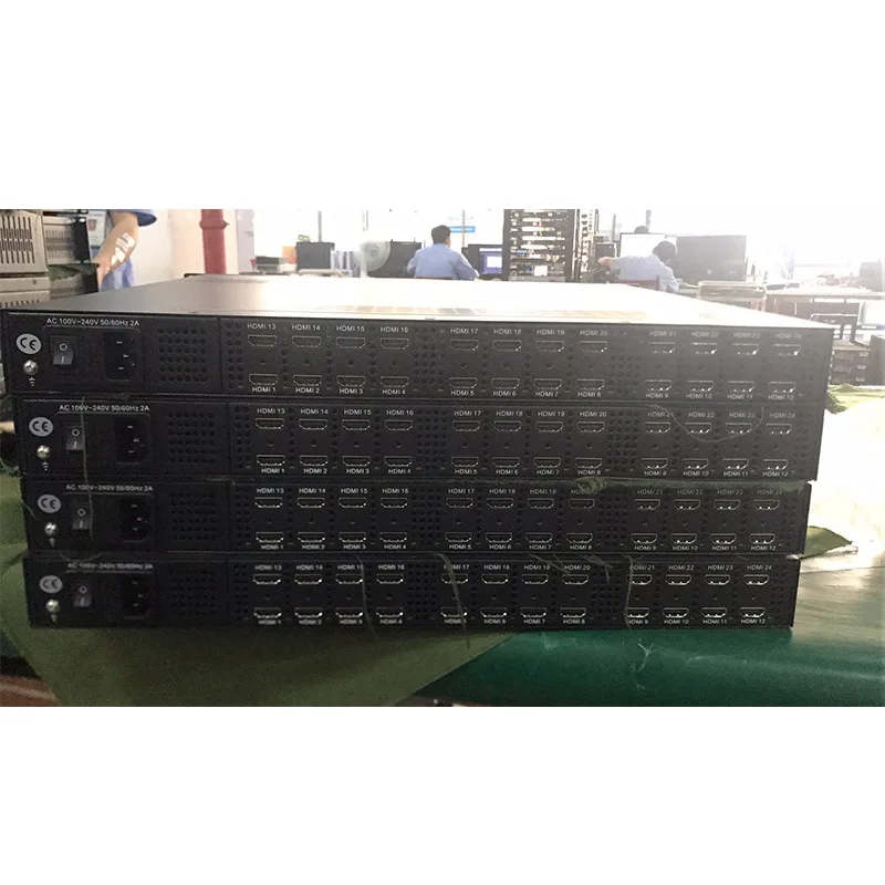 OTV-HE24AU Multicanal 24 em 1 HDMI para IP HEVC H265 H264 Mpeg4 HDMI HD Codificador com inserção de logotipo OSD de estrutura B