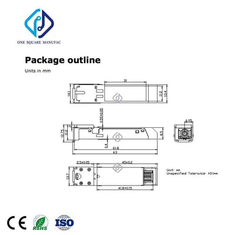 FINISAR FTLF8528P2BCV-QL Multimode 8G 850nm SFP LC Faser Optische Modul Transceiver