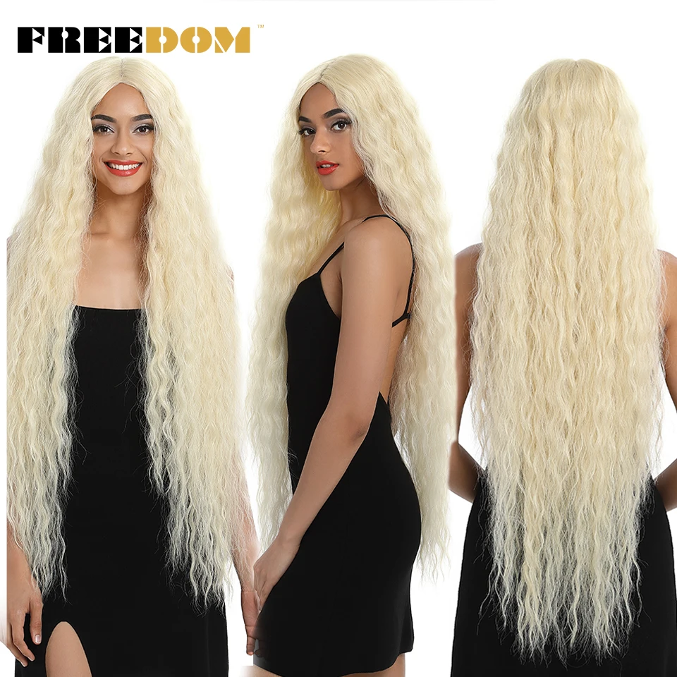 LIBERDADE-perucas sintéticas frente do laço para mulheres negras, peruca longa cosplay, perucas de renda encaracoladas, destaque ombre, gengibre, branco, peruca rosa, 40"