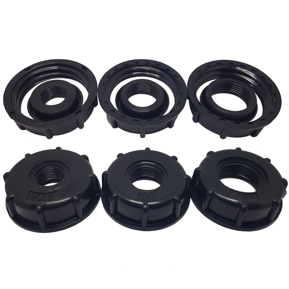 Adaptador plástico do tanque do ibc 1000l ibc tote conector do tanque acessórios do tambor da tonelada preto
