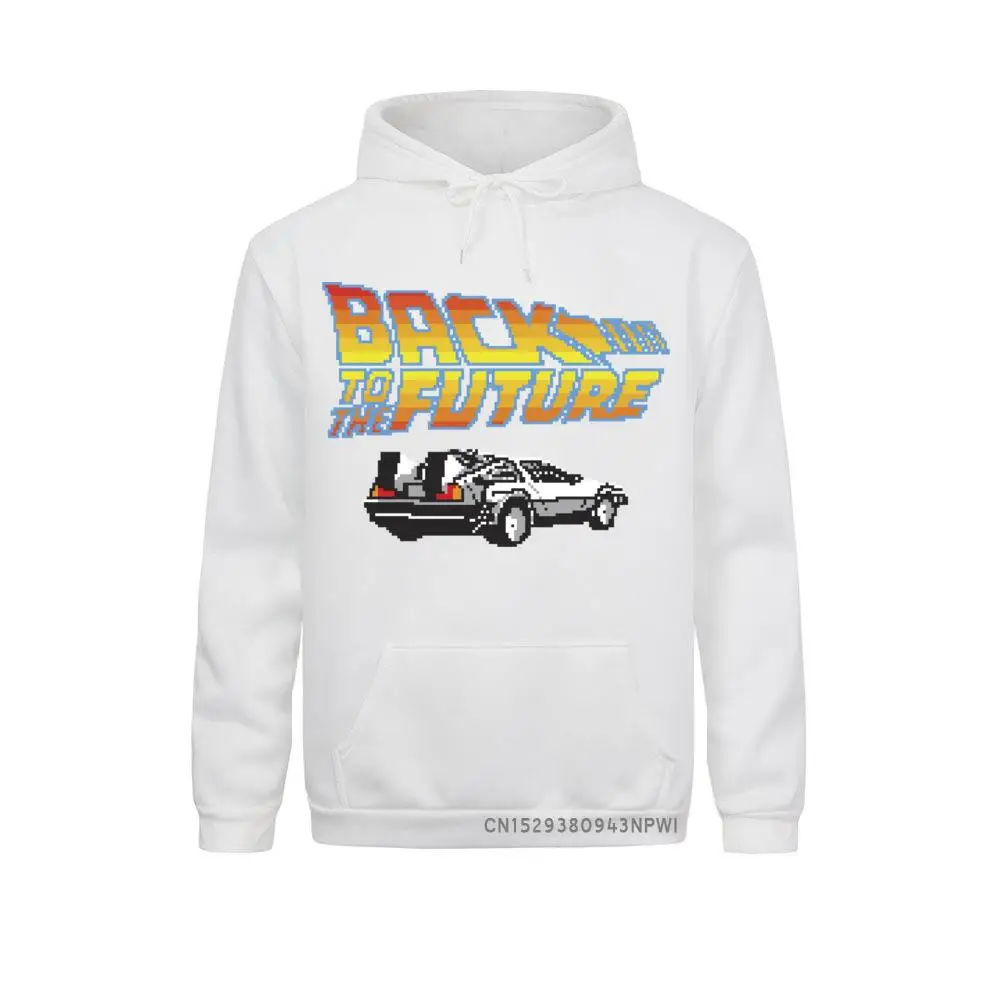 

Back To The Future 8-Bit Delorean Logo Hoodie Sweatshirts Customized Long Sleeve Hoodies Party Hoods For Men Winter