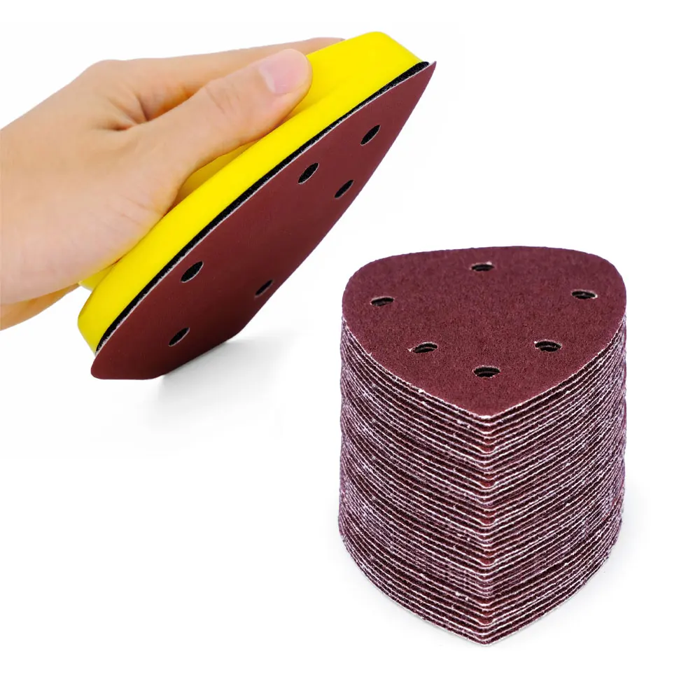Triangle Sandpapers And 1pc Hand Sanding Block Abrasive Sand Polishing Sheet For Metal Wood Hand DIY Tools