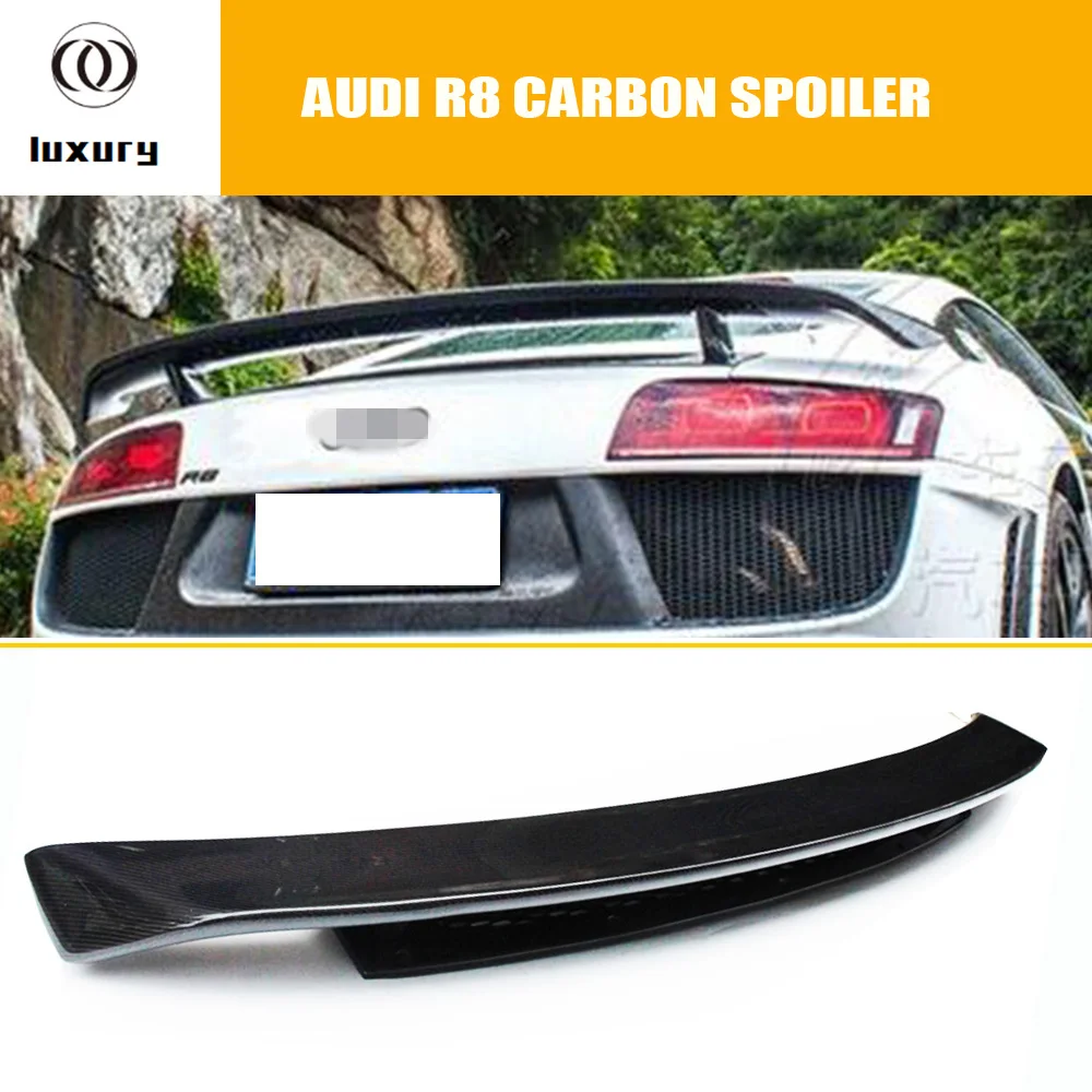 Carbon Fiber Rear Trunk GT Wing Spoiler for Audi R8 V8 V10 2007 - 2016