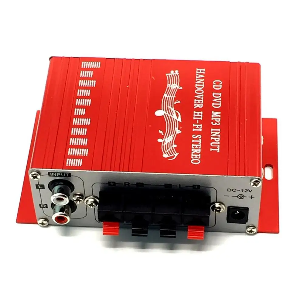 12V Mini Car Amplifier Motorcycle Home Boat Auto Stereo Audio Amplifier 2 Channel Digital Hi-Fi Amp Support CD DVD MP3 Speaker image 2