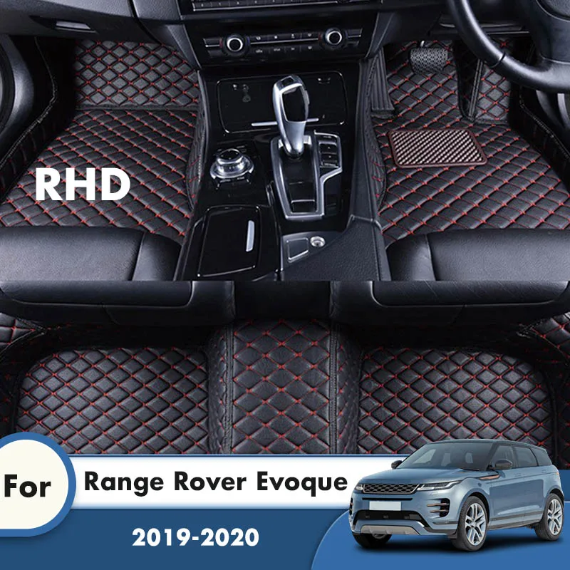 

Автомобильные коврики из искусственной кожи RHD для Range Rover Evoque 2020, 2019, ковры, грязные аксессуары для салона автомобиля