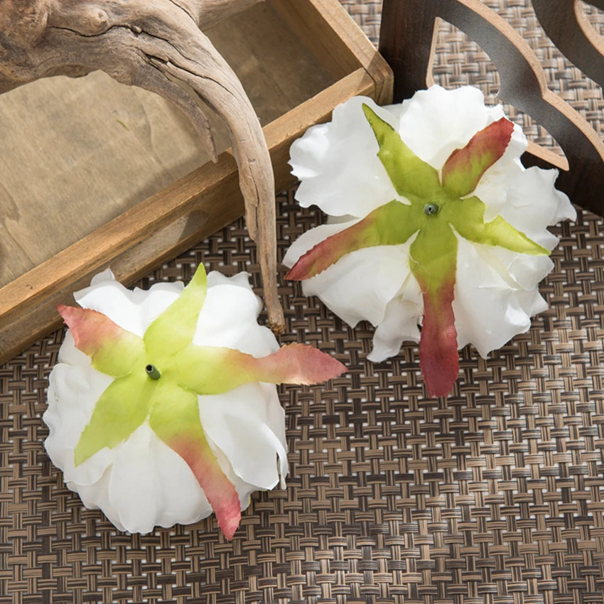 Flores artificiales para el hogar, decoración navideña para el hogar, peonía de seda, planta falsa, álbum de recortes, suministros para vacaciones de boda al aire libre, 10 piezas