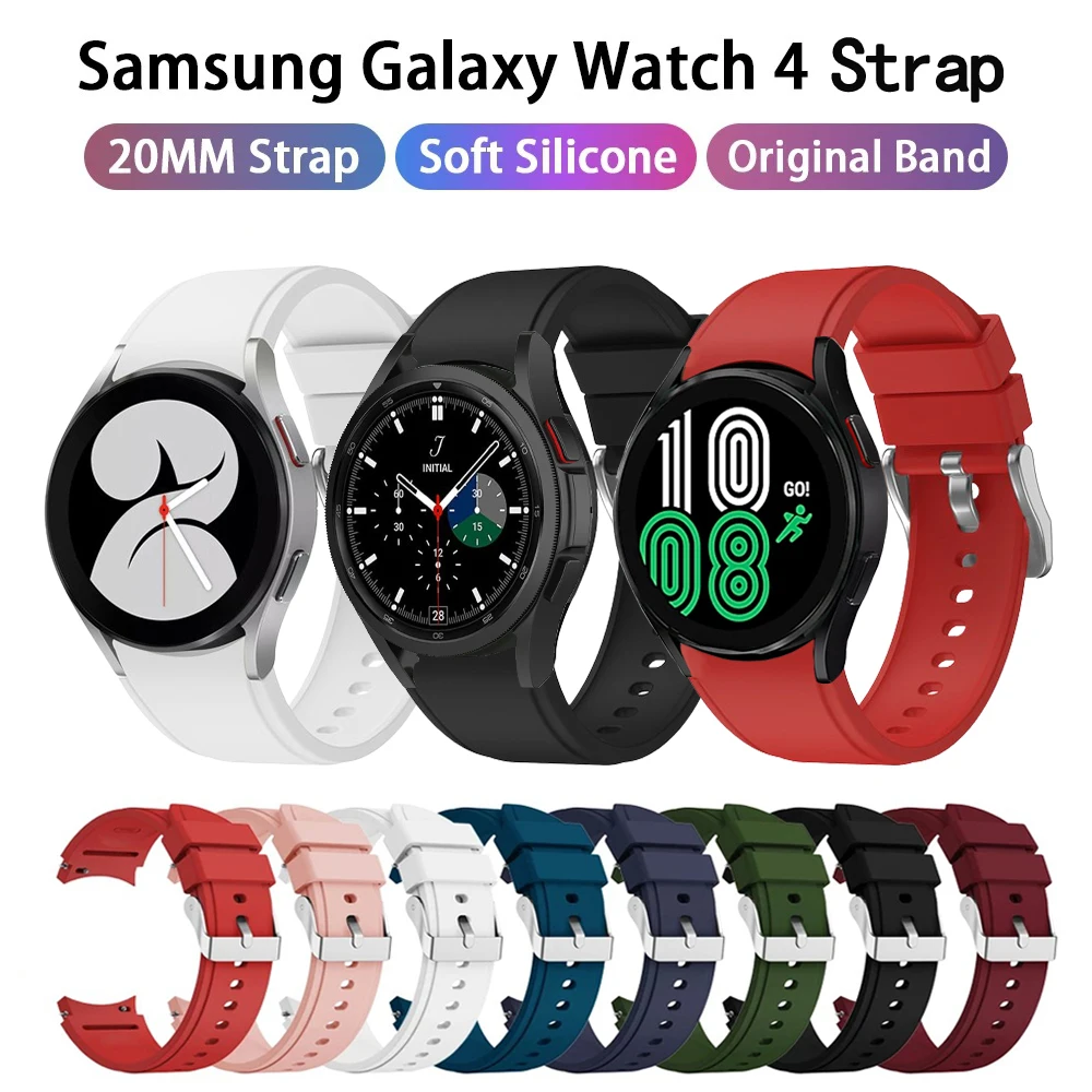 

UIENIE 42/46MM Silicone Band For Samsung Galaxy Watch 4 Classic 40 44mm Smartwatch No Gaps Strap Replacement Bracelet Accessory