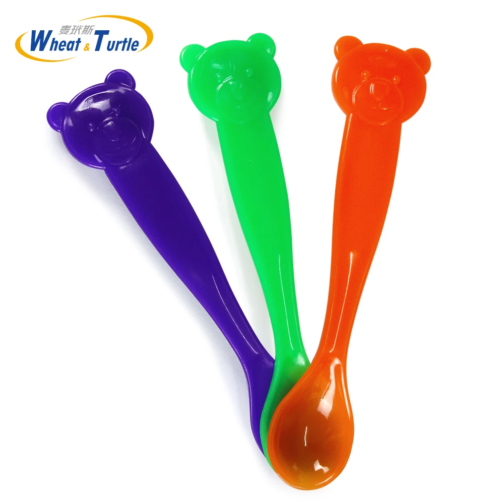 Baby Utensil Children's Tableware Safety Care Temperature Sensing Training Silicone Spoon Kids Flatware Feeding Ice Cream