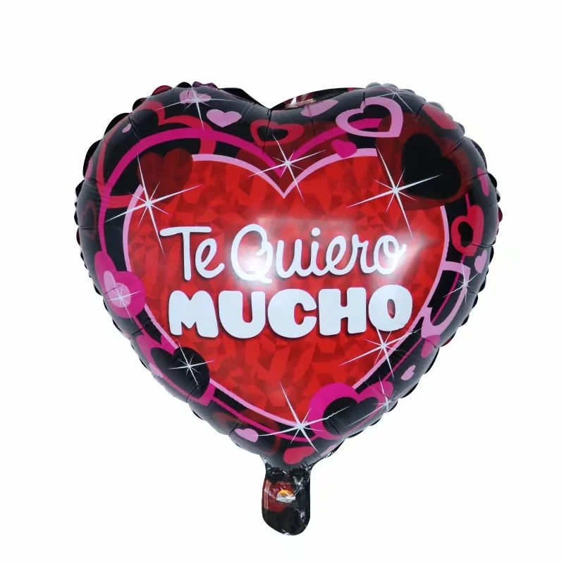 50pcs 18inch Spanish Te Amo I Love You Foil Helium Balloons Wedding Valentine's Day Engagement Balloon Air Globos Decoration