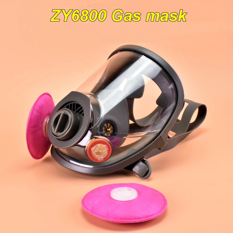 ZY6800 Respirator protective mask Super clear mirror Comfortable silicone Gas mask For PM2.5 smoke and dust safety mask