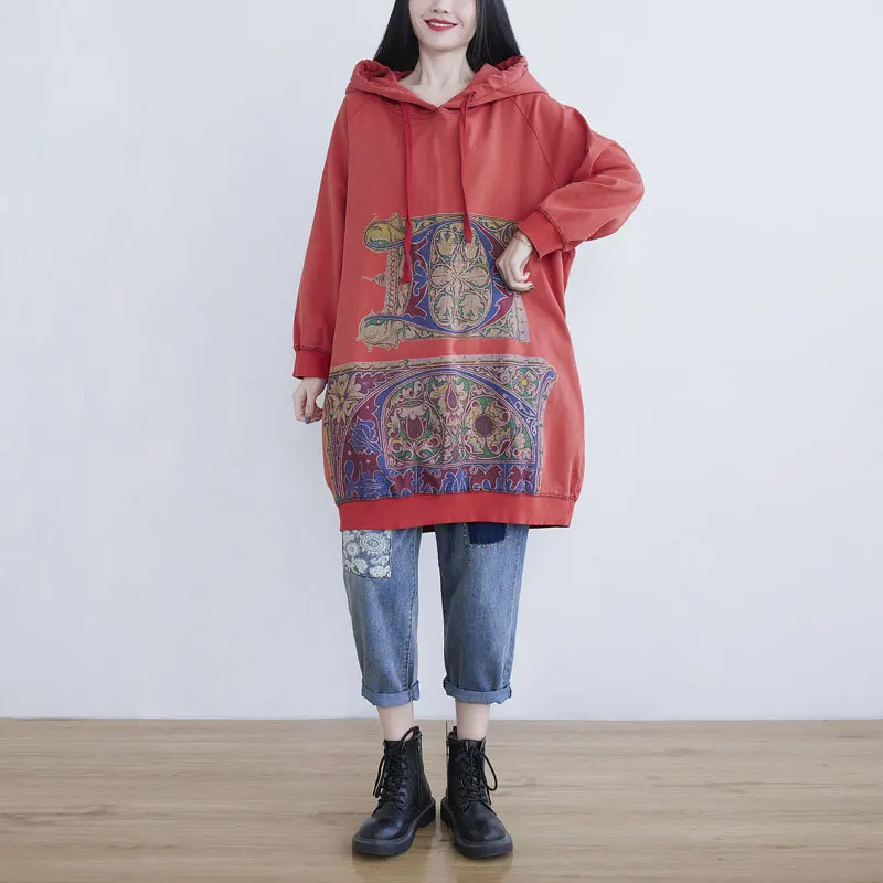 Baggy Print sweatshirt Women New Arrival Loose hoodie Cute Hip hop Kawaii Harajuku Oversized Raglan Long Sleeve tops clothes