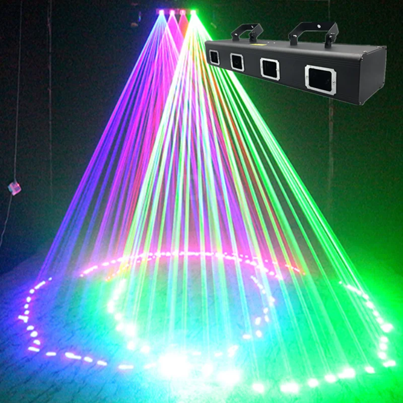 

Factory Outlet Beam Laser Lamp 4 Head Laser Hole Stage Effect DMX512 Lighting For DJ Disco Party KTV Nightclub And Dance Floor