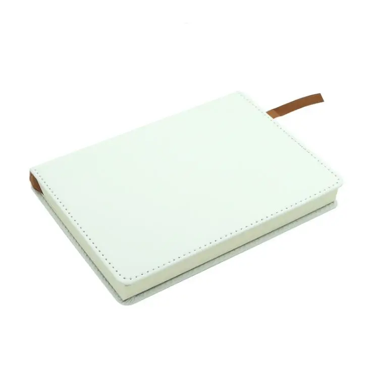 Notepads A6 Sublimation Journals with Double Sided Tape Thermal Transfer Notebook DIY White Blanks Faux Leather Journal SN3850