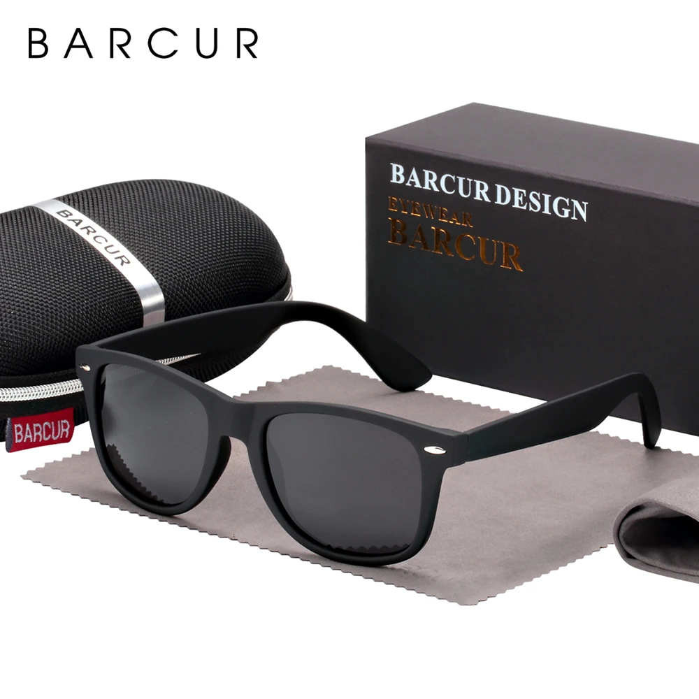 BARCUR Retro Glasses Men Sunglasses Vintage Fashion Classic Brand Glasses Women Sunglasses Unisex UV400 Oculos de sol