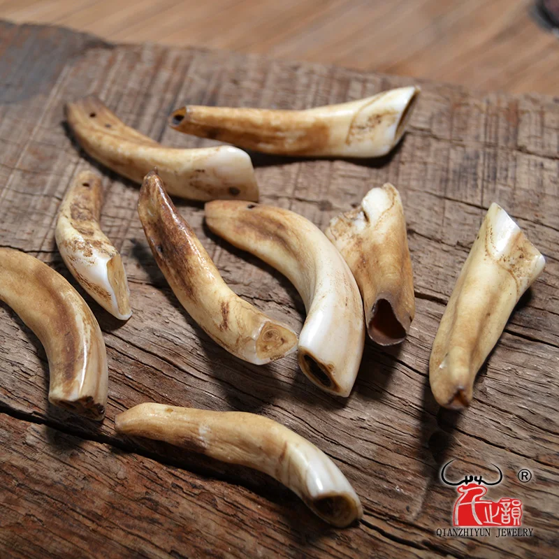 5pcs Camel Teeth Natural Bone Beads Pendants For Diy Jewelry Making Primitive tribal ornaments Jewelry Accessories