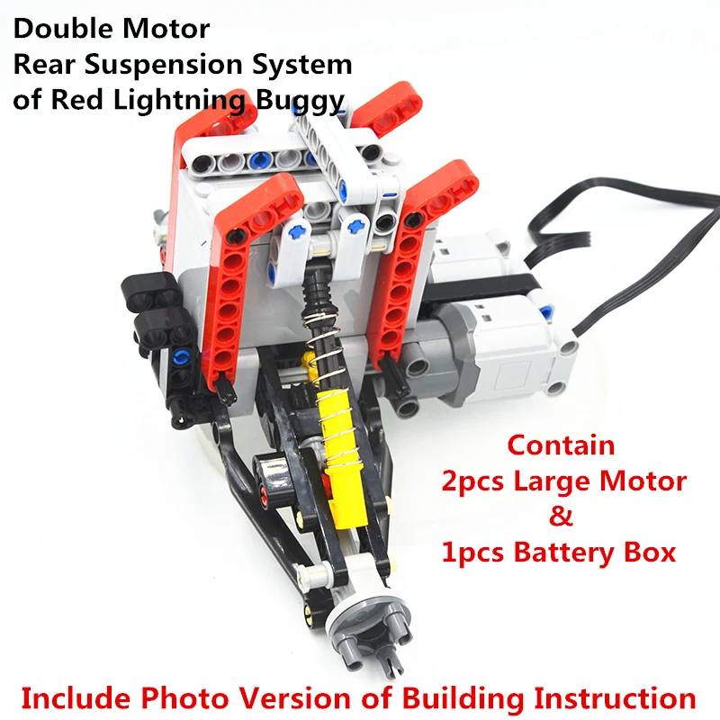 MOC Building Blocks Formula Off Road Vehicle Double Motor Independent Rear Suspension System compatible with Lego For Boys Toy