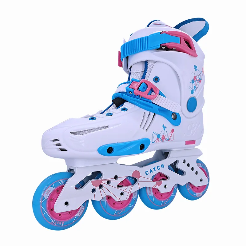 Roller Skating Shoes Mesh Fabric & Thermo Plastic Rubber 2 in 1 Roller Skates Kids Boys Girls Outdoor Gym Wheels Shoes Patines