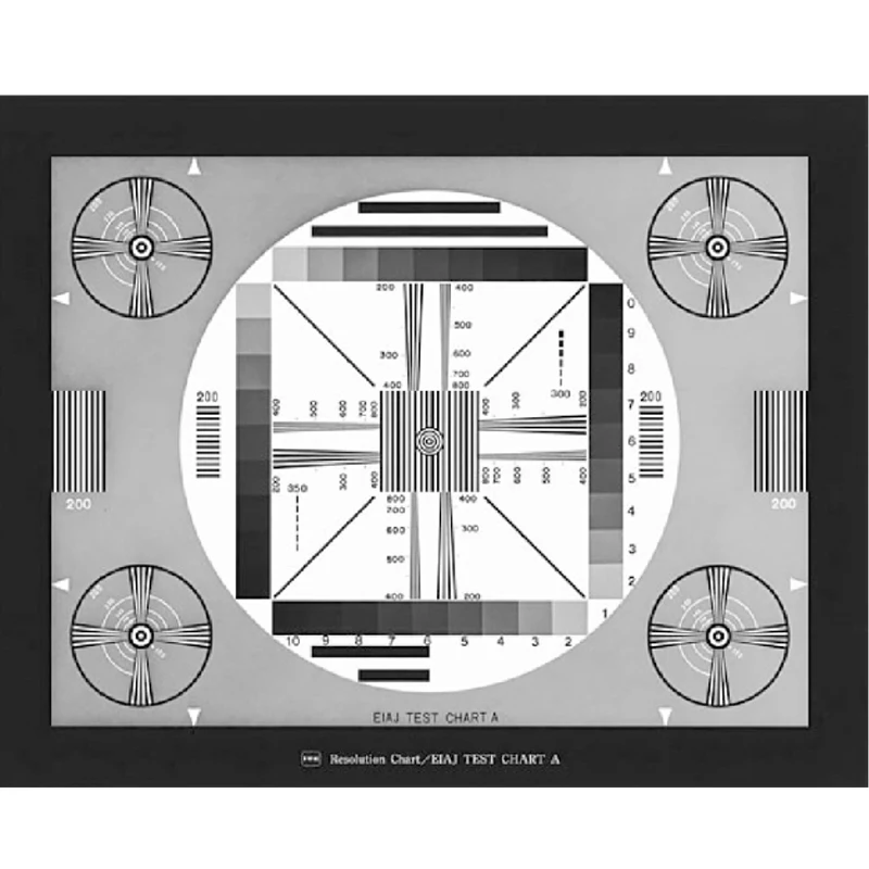 

280X210X0.25mm JEITA Test Chart II Resolution Chart Test Chart The Wedge Graph Is In The Range of 200-800TVline. Customized