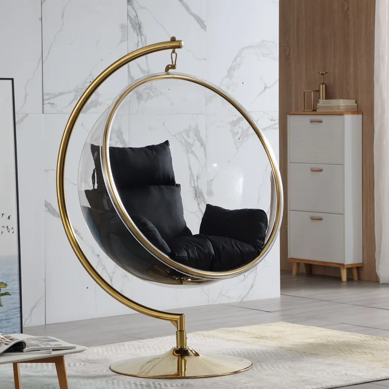 Altalena da esterno moderna in stile nordico con sfera in vetro acrilico Erhai Bubble Chair