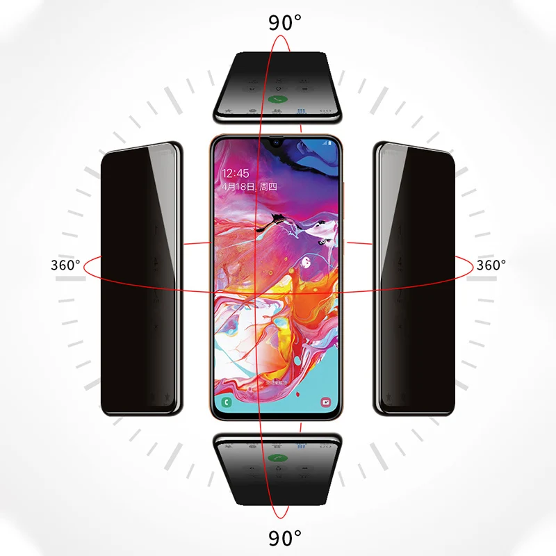 Anti Spy Screen Tempered Protector for Galaxy A50 A70 A40 A30S A20 A10 Glass for Samsung A51 A71 5G A41 A31 A21S A11 Glass Film