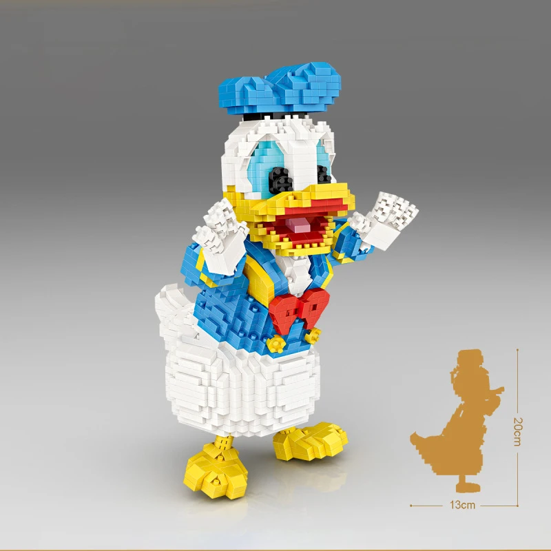 NEW Disney Cartoon Donald Duck Micro Blocks Cute Model  Building Blocks Educational Mini Bricks For Kids Toys