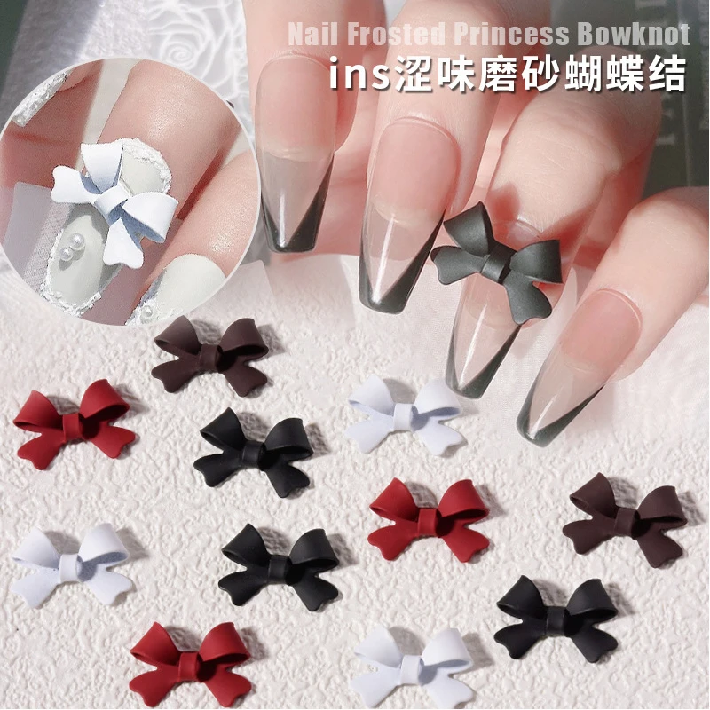 

30-pcs mixed color bow tie nail decoration 3D bow tie various styles and colors mixed fashionable nail accessories QB868-874