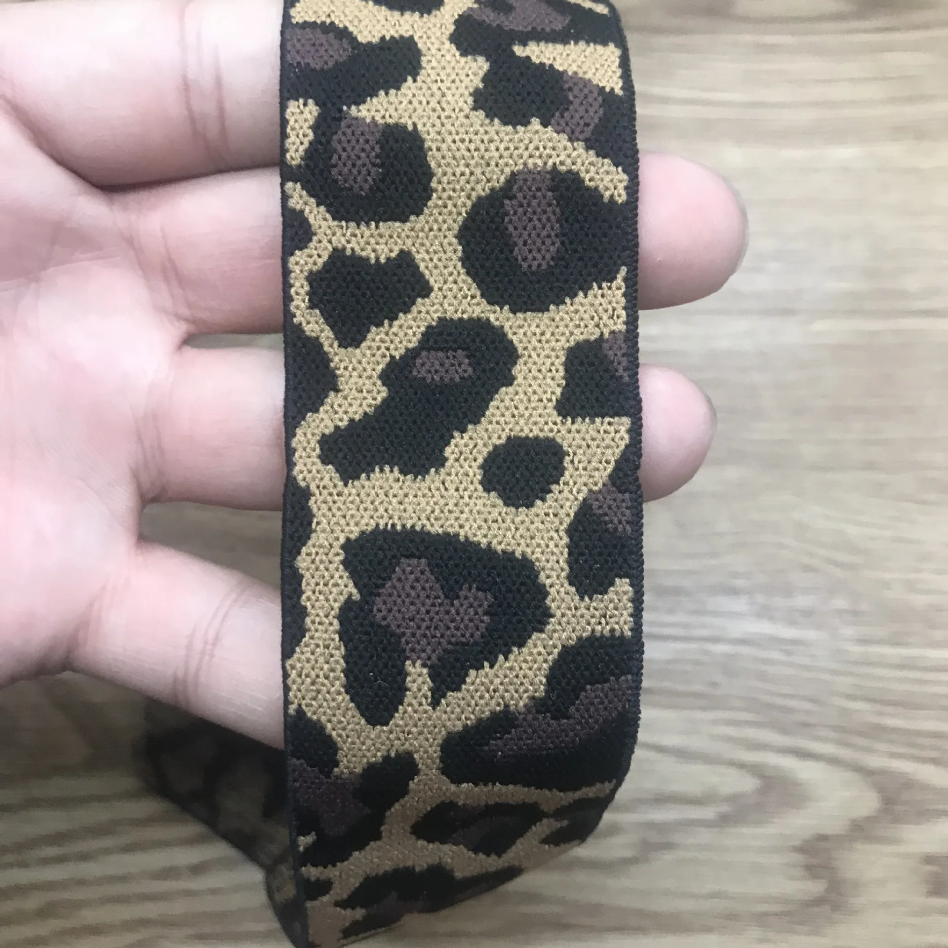 2 meters 40MM Elastic Bands Leopard Print Fabric Ribbon Clothing Bags Elastic Pants Headband Elastic Tape DIY sewing accessories