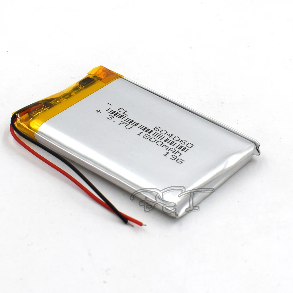 3.7V 604060 With Protective Plate 1800mAh Rechargeable Polymer Lithium Battery For PSP Navigation Ebook Core Li-ion Cell