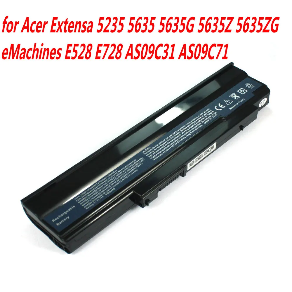 

High Quality 10.08V Laptop Battery For Acer Extensa 5235 5635 5635G 5635Z 5635ZG eMachines E528 E728 AS09C31 AS09C71