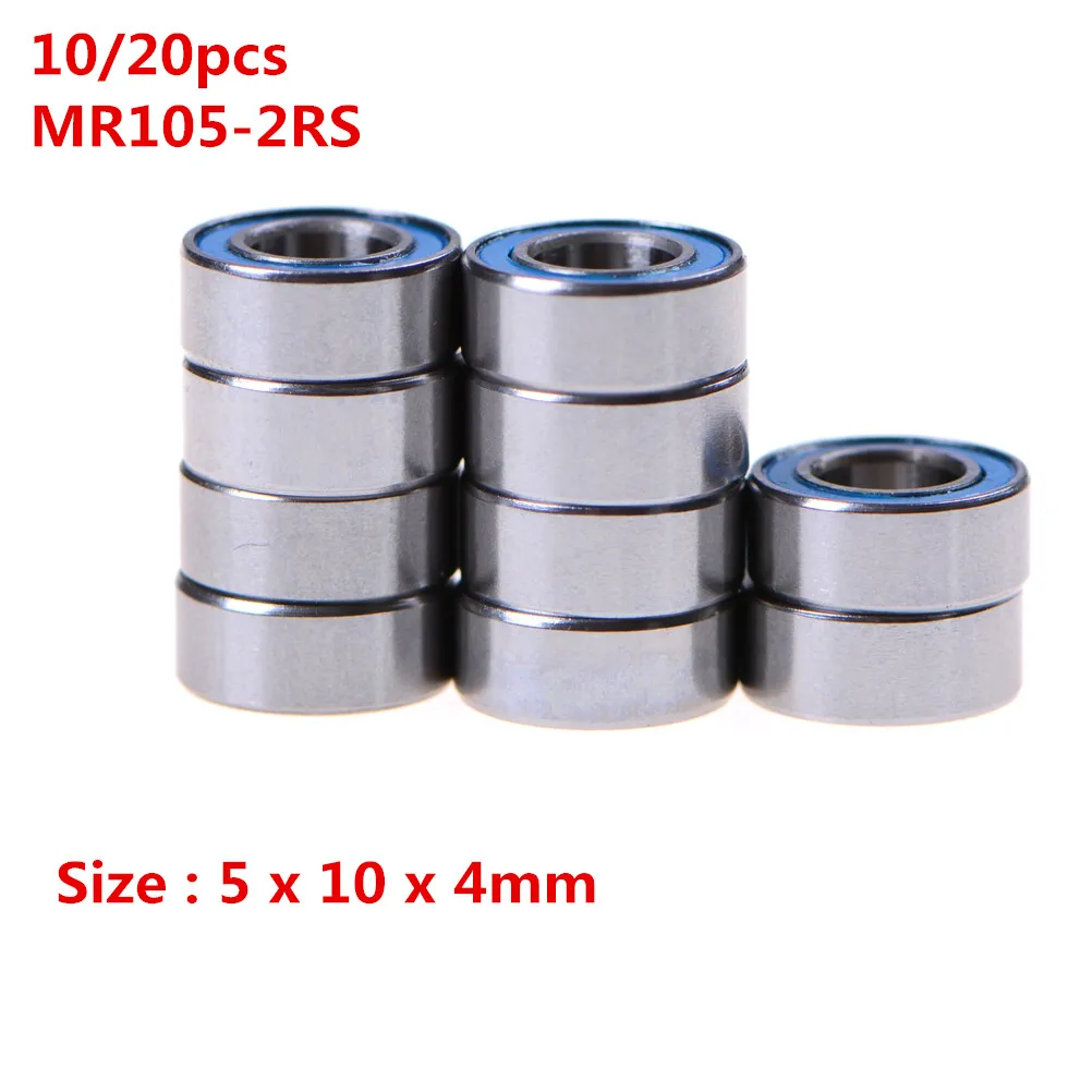 10/20PCS MR105-2RS ABEC-5 5X10X4 Mm Miniatuur Kogellagers 100% Nieuw En Hoge Kwaliteit MR105-2RS kogellager