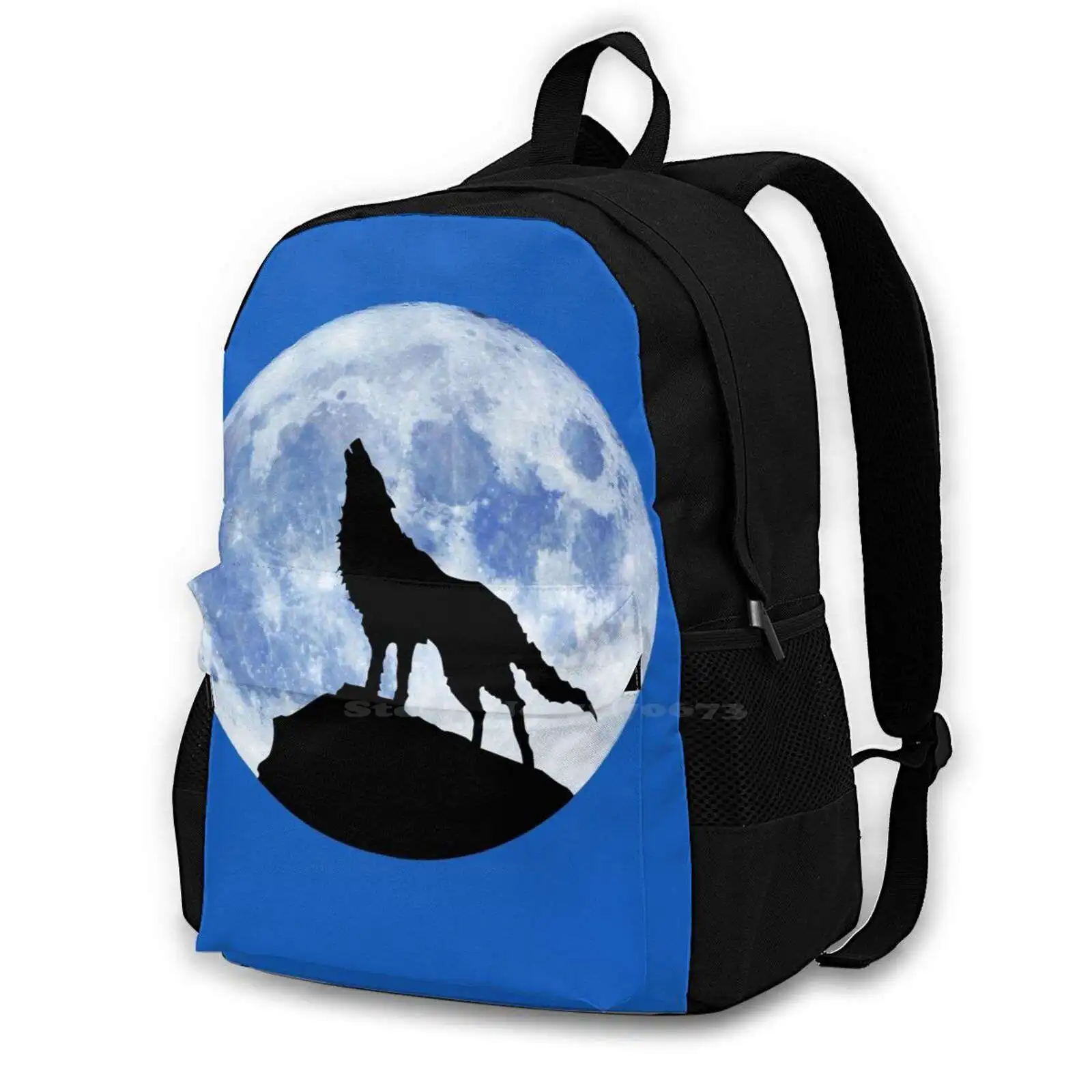 

Moon Wolf Q Лидер продаж школьный рюкзак модные сумки Moon Wolf Howling Wolf