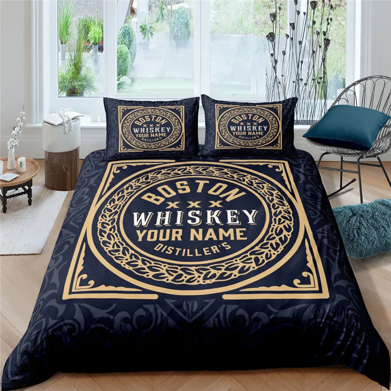 

Home Living Luxury 3D Whiskey Bedding Set Comfortable Duvet Cover Set Kids Bedding Set Queen and King EU/US/AU/UK Size