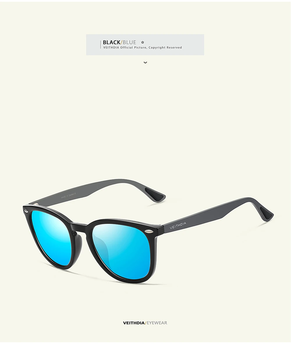 VEITHDIA Marke Sonnenbrille Aluminium + TR90 männer Photochrome Spiegel Sonnenbrille Brillen Vintage Outdoor Brillen Für Frauen 6116 – Detail 16
