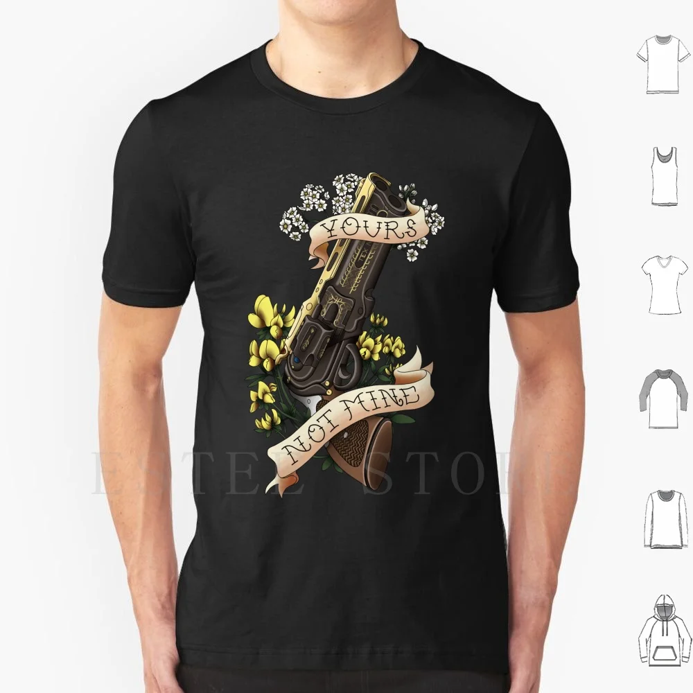 T-shirt en coton pour hommes, design inspiré des tatouages, « Yours, Not Mine », impression DIY, Destiny Destiny The Game Destiny 2 Destiny2 Last Word