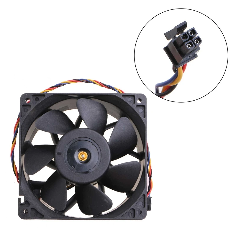 12cm High Speed Cooling Fan 120mm DF1203812B2FN 7000RPM DC12V 4pin CPU Axial Cooler Fans Industrial