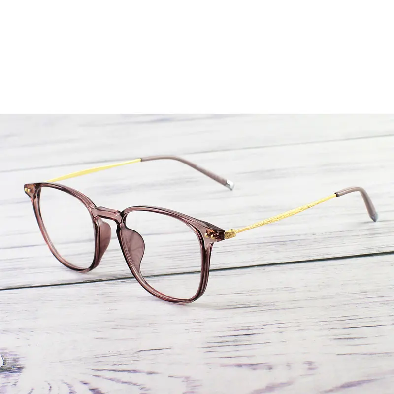 Transparent Glasses Frames Men Women Clear Lens Retro Eyeglasses Korean Fashion Optical TR90 Eyewear Crystal Red Grey Vintage