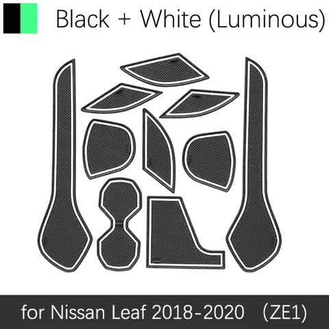 Противоскользящий резиновый коврик для чашки, дверной коврик для Nissan Leaf ZE1 2018 2019 2020, 10 шт., аксессуары, автомобильные наклейки, коврик для телефона