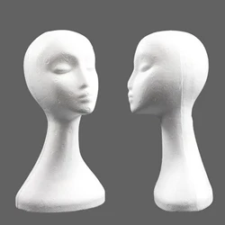 19.5'' Inch Styrofoam Female Wig Head Mannequins Manikin, Style, Model & Display Women's Wigs, Hats & Hairpieces Stand